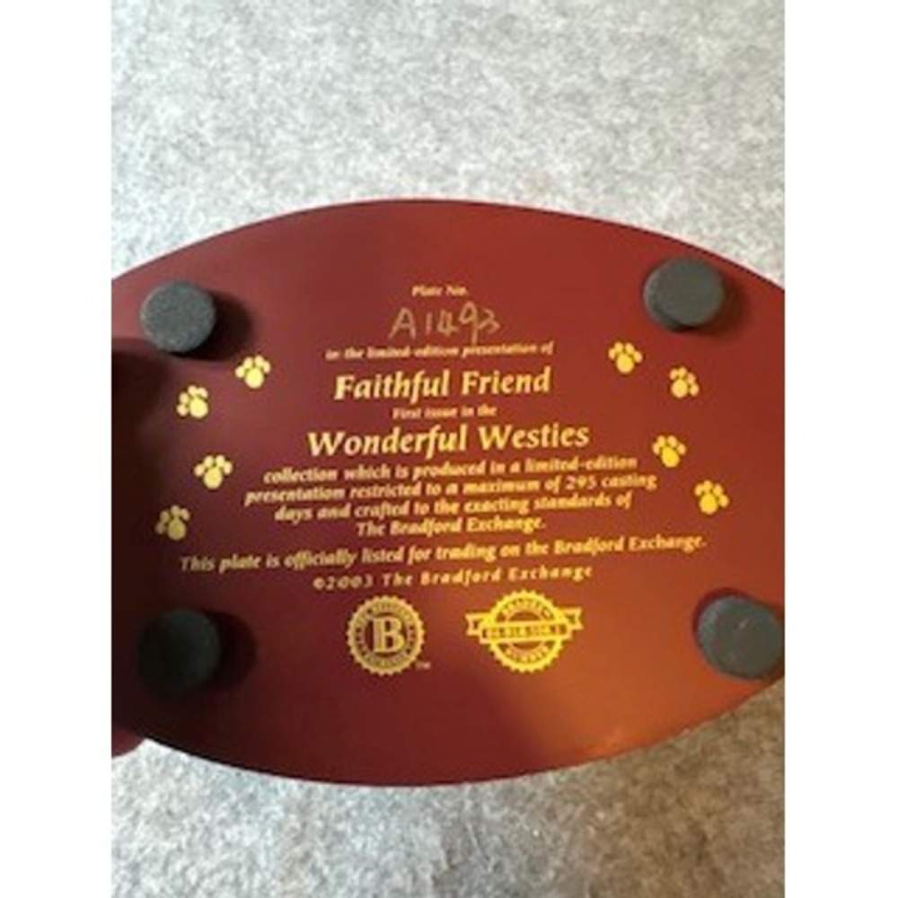 Bradford Exchange Faithful Friend Westie Figurine Wonderful Westies Limited Ed - Picture 3 of 6